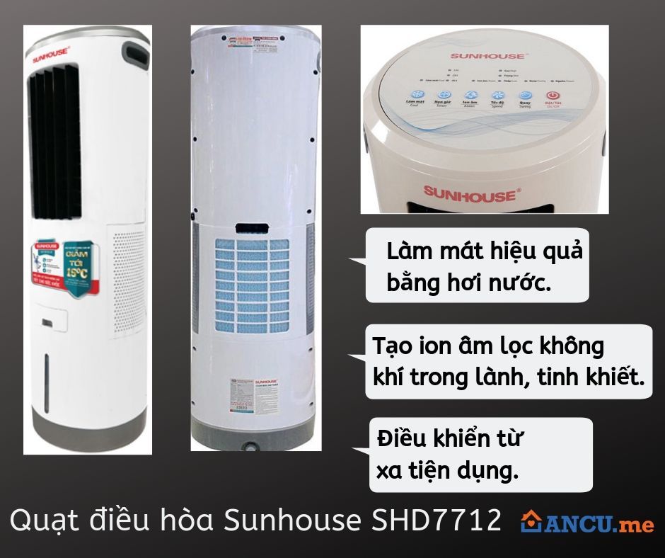 Quạt điều hòa Sunhouse SHD7712 giá rẻ nhất