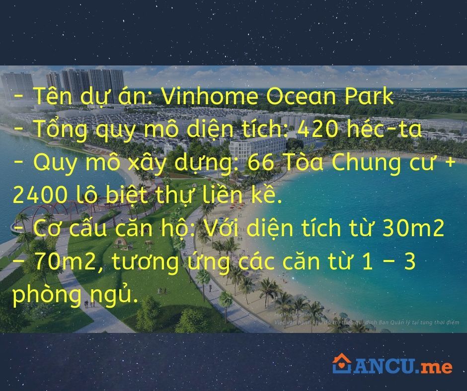 Thông tin của dự án Vinhome Ocean Park Hà Nội
