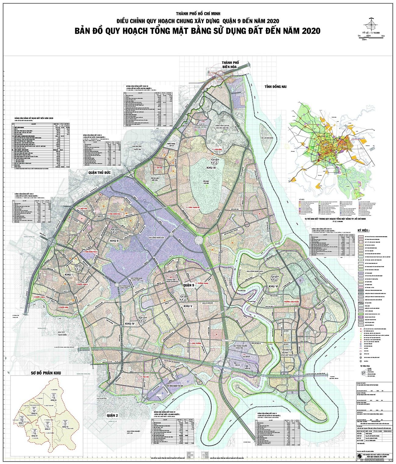 Bản đồ quy hoạch chung xây dựng quận 9 đến năm 2020 
