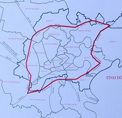 Bản đồ quy hoạch đường vành đai 1 thành phố HCM
