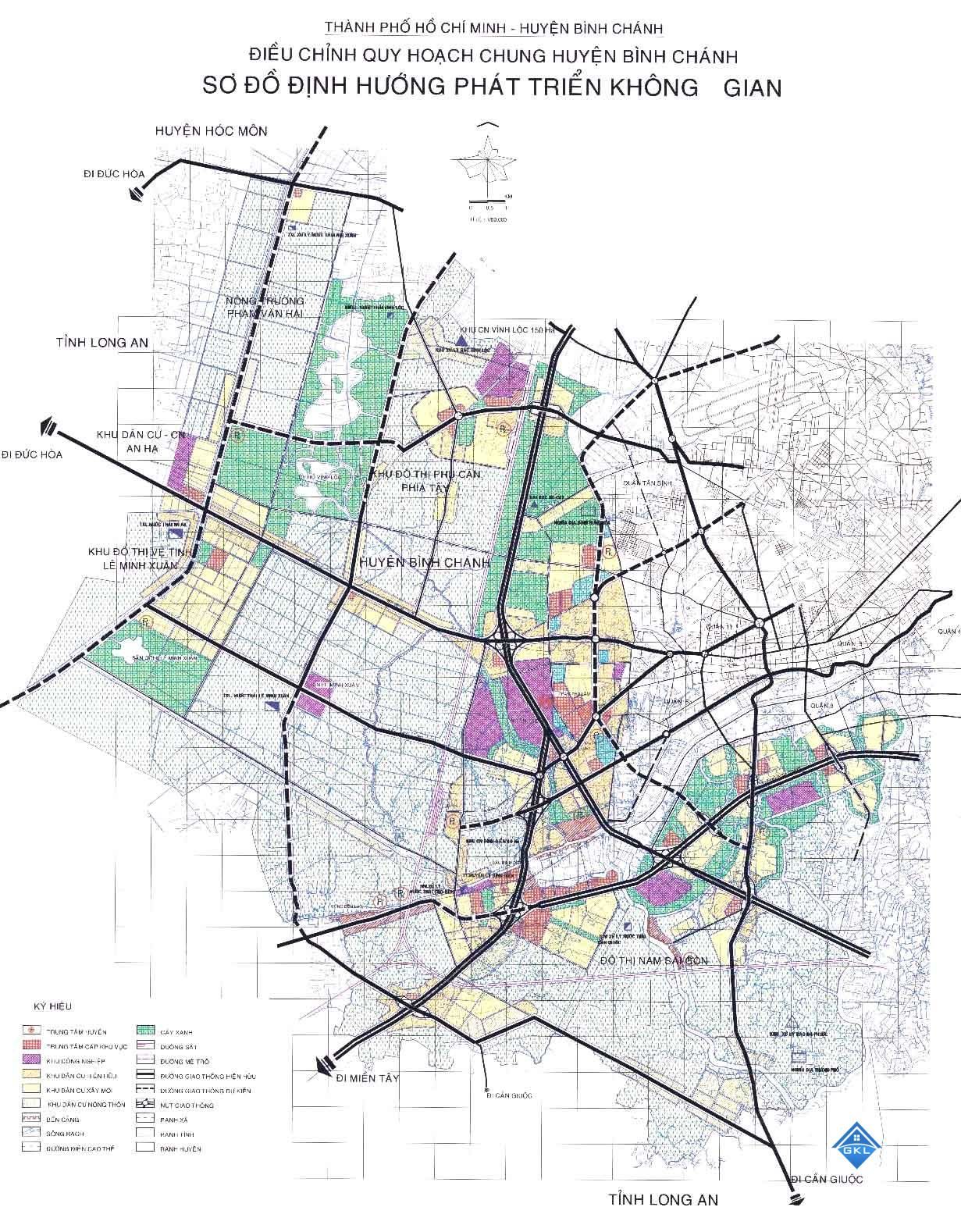 Bản đồ quy hoạch huyện Bình Chánh TPHCM đến năm 2020
