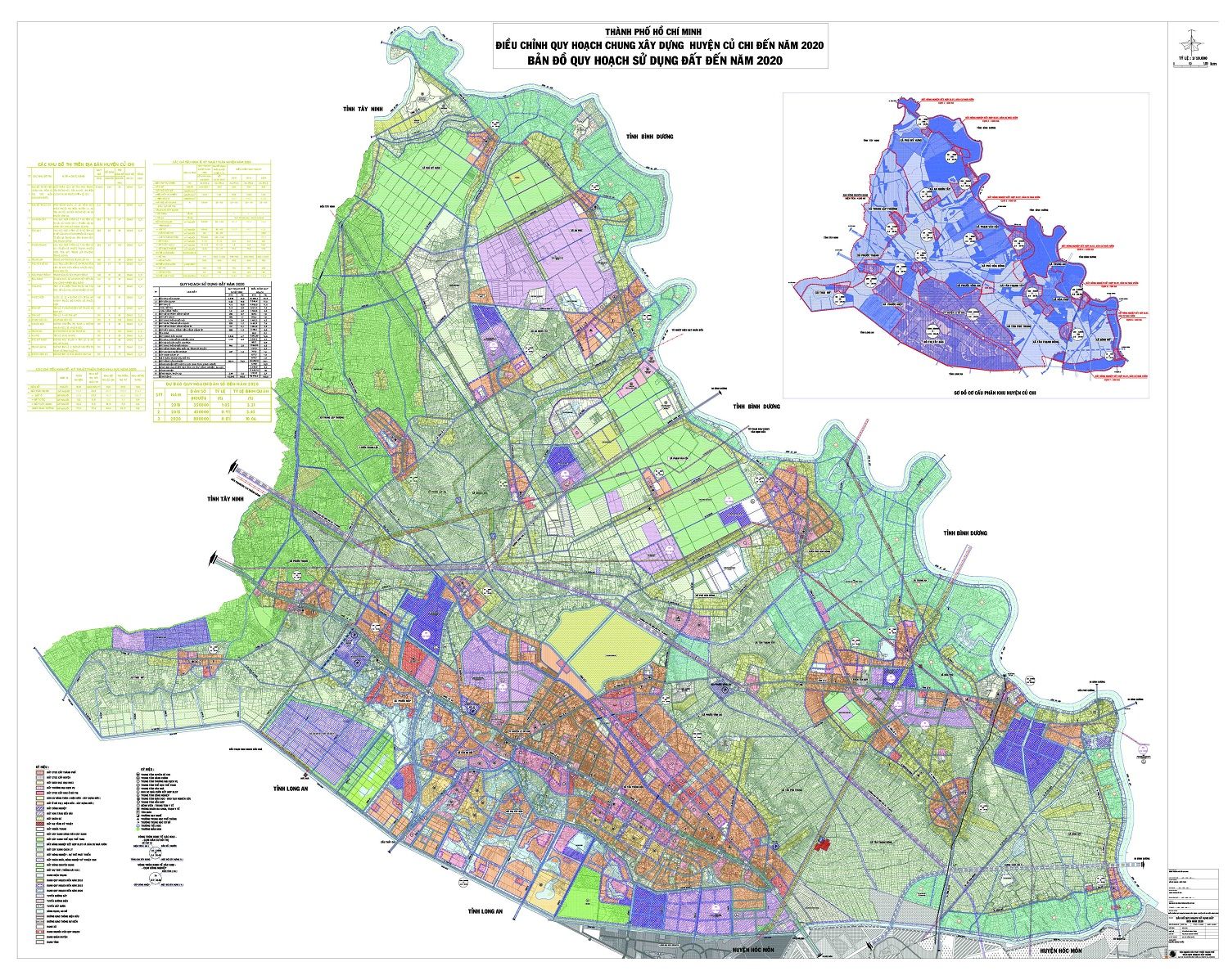 Bản đồ quy hoạch huyện Củ Chi đến năm 2020 đã được phê duyệt