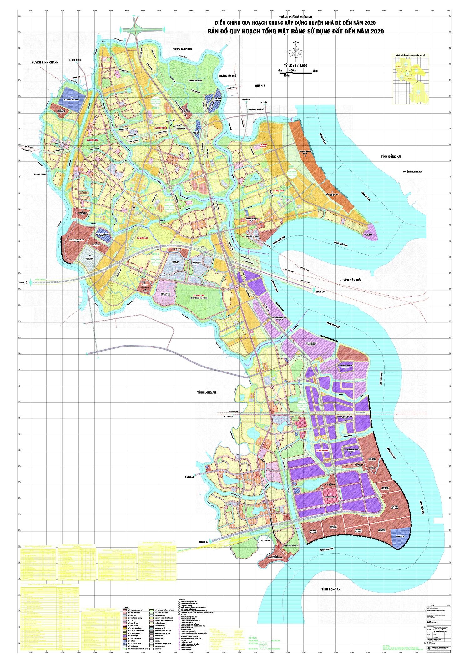 Bản đồ quy hoạch huyện Nhà Bè thành phố HCM đến năm 2020