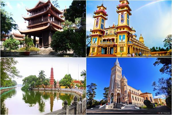 Hình ảnh một số các công trình tôn giáo tín ngưỡng ở Việt Nam