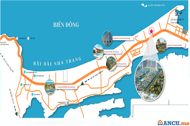 Vị trí dự án Cam Ranh Bay