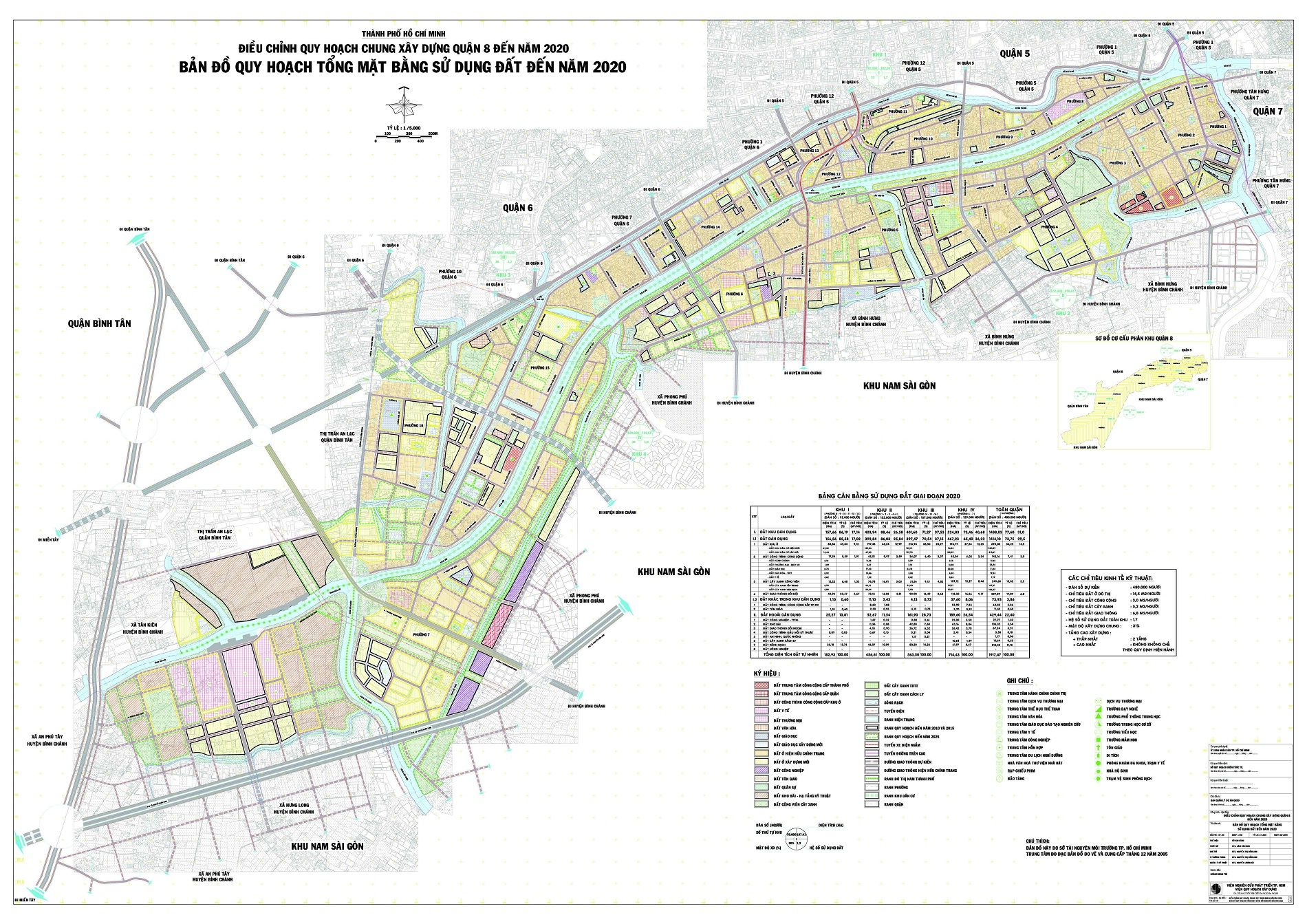 Xem bản đồ quy hoạch Quận 8 TPHCM chi tiết đến năm 2020