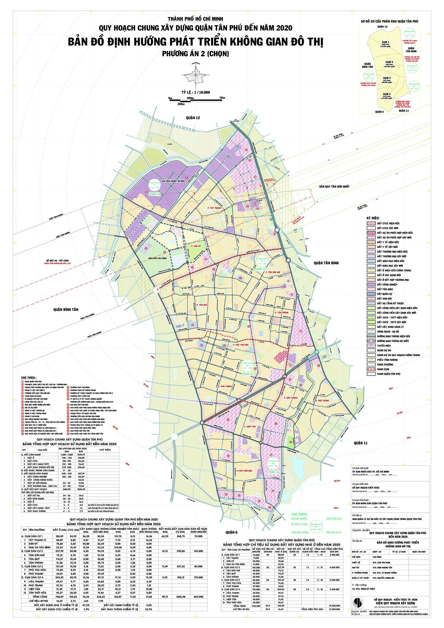 Xem bản đồ quy hoạch quận Tân Phú đến năm 2020