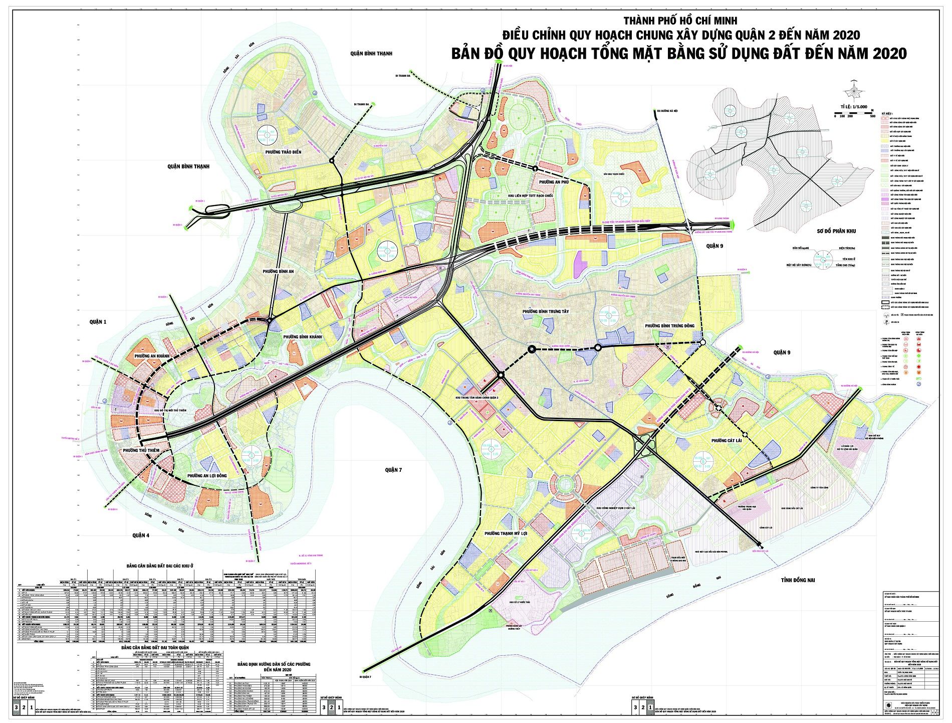Xem bản đồ, tra cứu thông tin quy hoạch Quận 2 TPHCM đến năm 2020