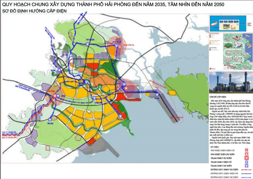 Bản đồ quy hoạch cấp điện Hải Phòng đến năm 2035, tầm nhìn 2050