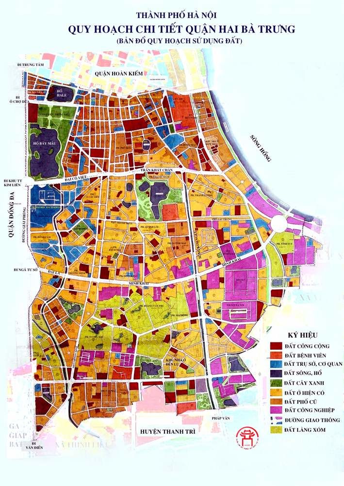 Bản đồ quy hoạch chi tiết quận Hai Bà Trưng Hà Nội 