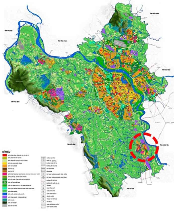 Bản đồ quy hoạch chung xây dựng huyện Phú Xuyên đến năm 2030
