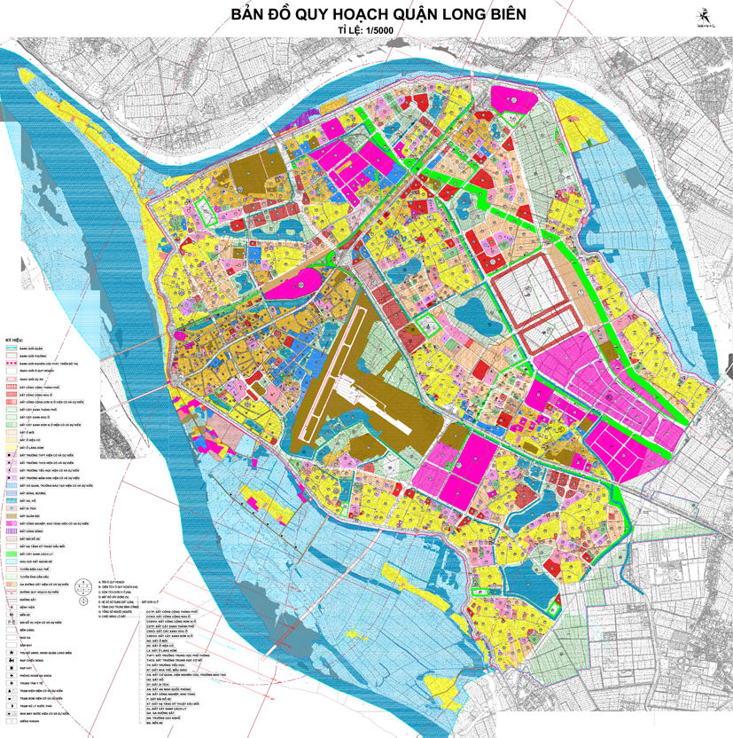 Bản đồ quy hoạch chung xây dựng quận Long Biên đến năm 2020