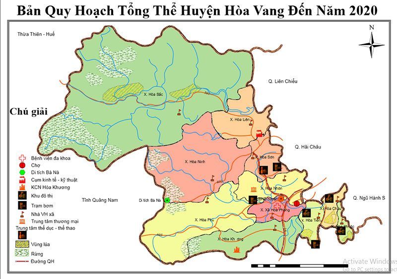 Bản đồ quy hoạch huyện Hòa Vang, thành phố Đà Nẵng
