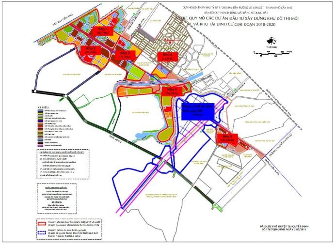 Bản đồ quy hoạch khu đô thị và tái định cư tại Cần Thơ