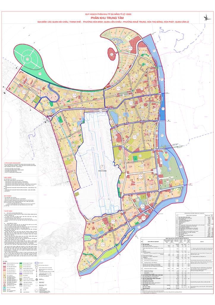 Bản đồ quy hoạch khu trung tâm TP Đà Nẵng