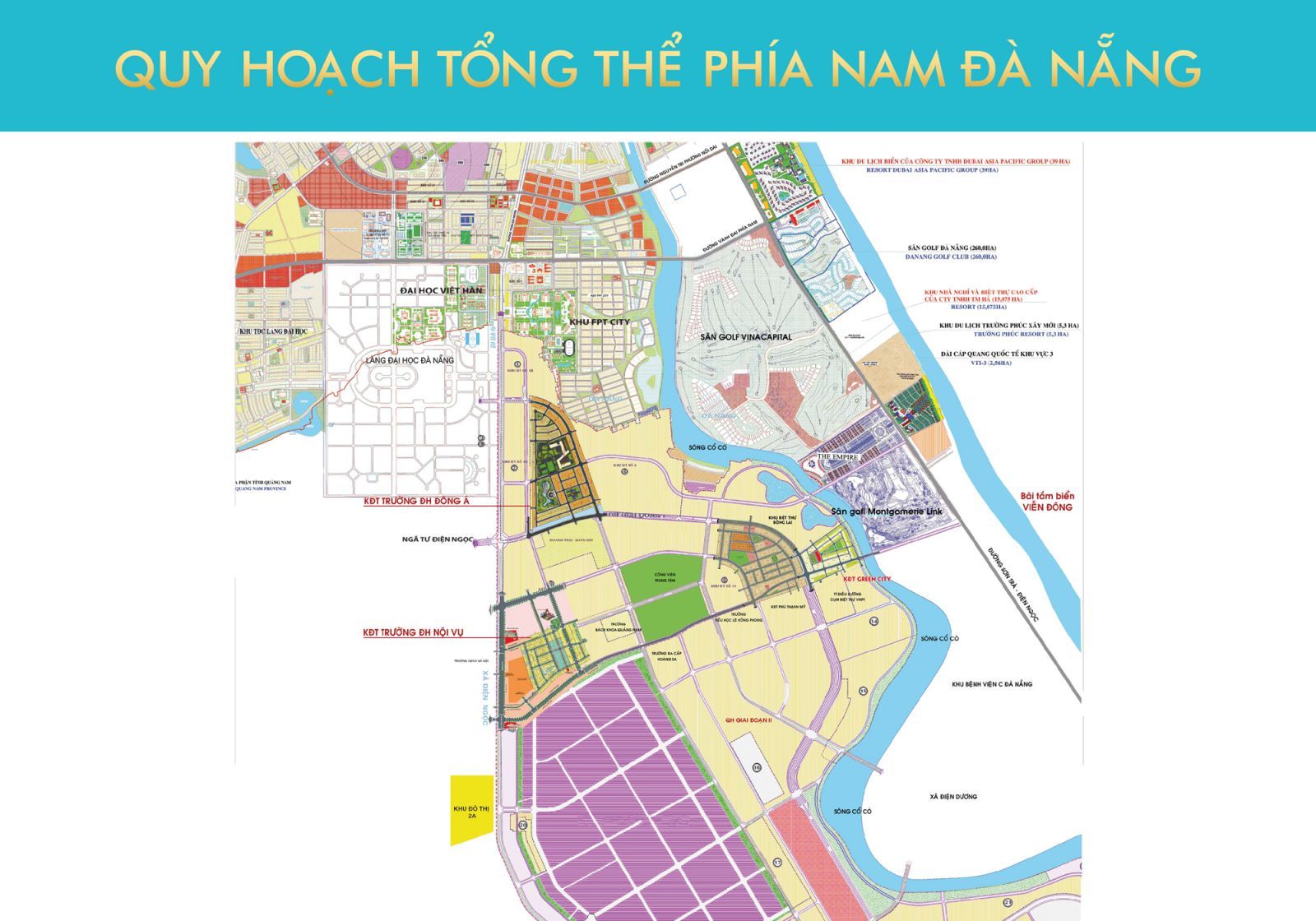 Bản đồ quy hoạch phân khu Nam thành phố Đà Nẵng