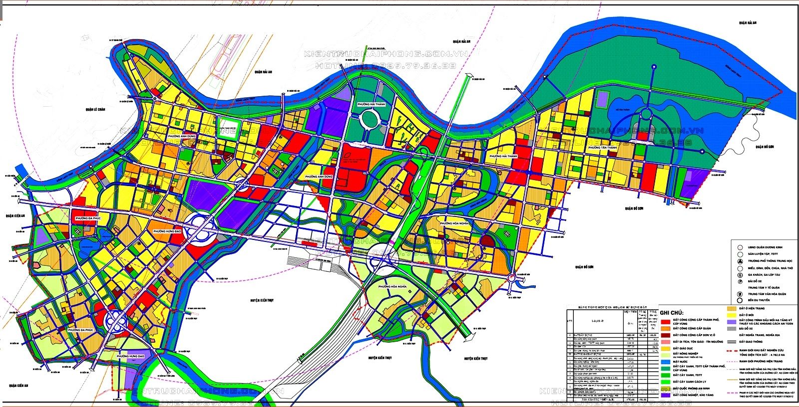 Bản đồ quy hoạch quận Dương Kinh, Hải Phòng tỉ lệ 1/2000