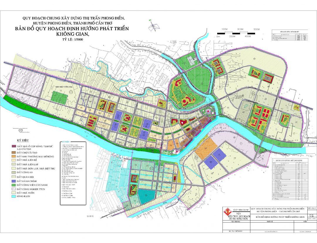 Bản đồ quy hoạch thị trấn trong quy hoạch chung huyện Phong Điền Cần Thơ
