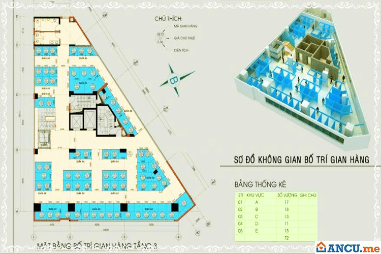 Sơ đồ bố trí gian hàng dự án Ngọc Khánh Tower