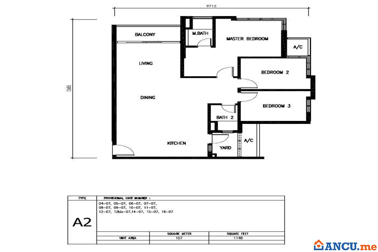 Thiết kế căn hộ A4 dự án Amber Court