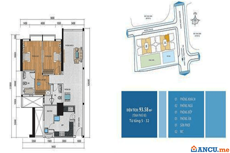 Thiết kế căn hộ điển hình dự án Hoàng Anh Lakeview Residence