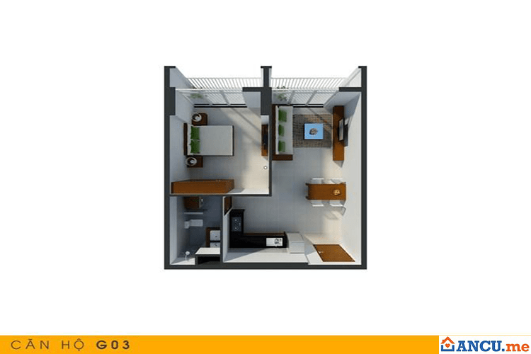 Thiết kế căn hộ G03 dự án Skyway Residence