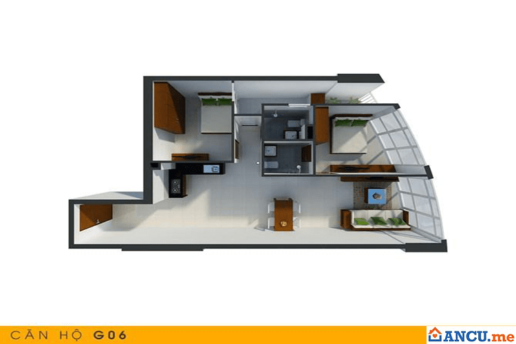 Thiết kế căn hộ G06 dự án Skyway Residence