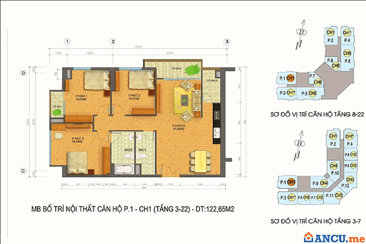 Thiết kế căn hộ số 1 dự án Chung cư Packexim