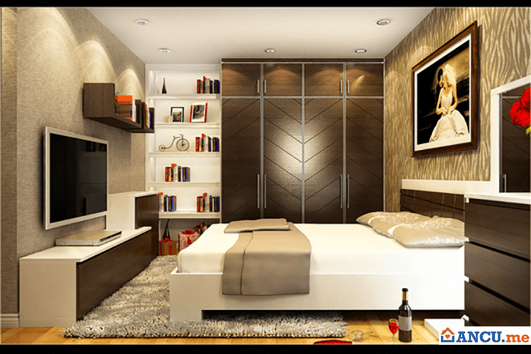 Thiết kế nội thất phòng ngủ căn hộ mẫu dự án Golden West