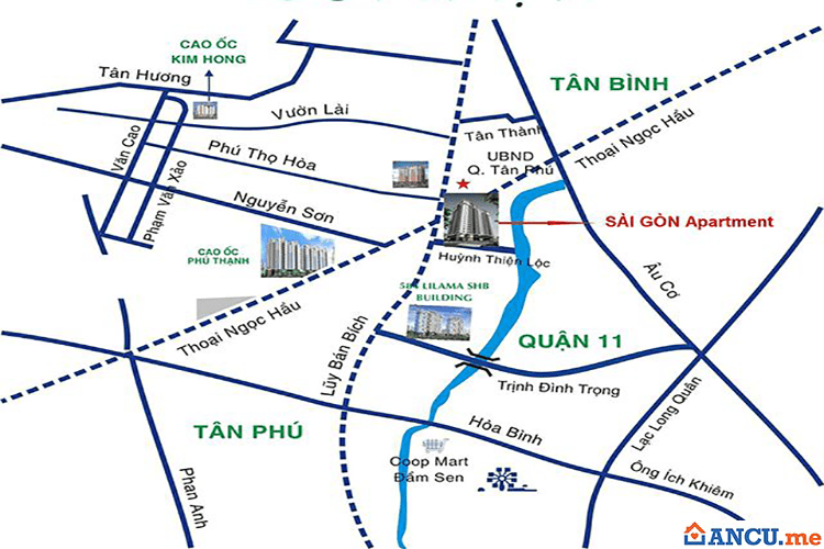 Vị trí dự án Chung cư Sài Gòn Apartment