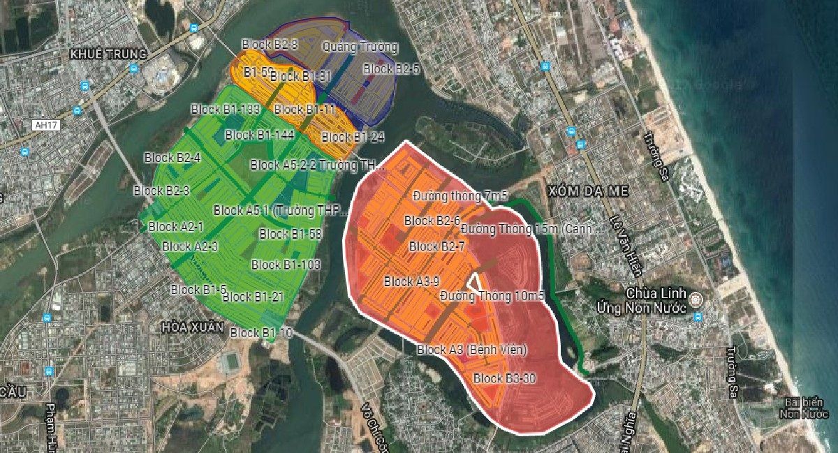 Bản đồ quy hoạch khu đô thị Xuân Hòa - Đà Nẵng
