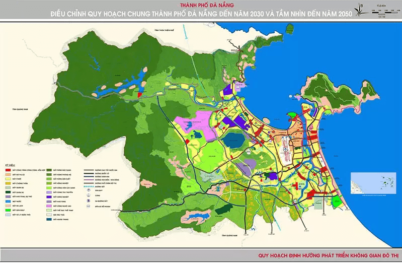 Xem bản đồ quy hoạch thành phố Đà Nẵng đến năm 2030 tầm nhìn 2050 theo không gian
