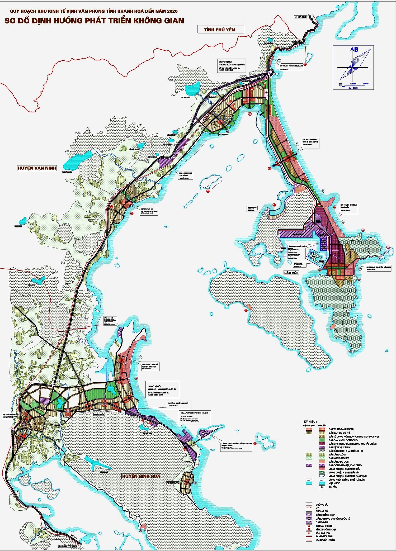 Bản đồ quy hoạch chung khu kinh tế Vân Phong, Khánh Hòa đến năm 2020