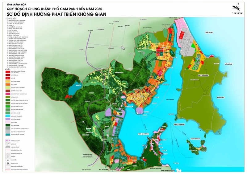 Bản đồ quy hoạch chung thành phố Cam Ranh, tỉnh Khánh Hòa trong phát triển không gian