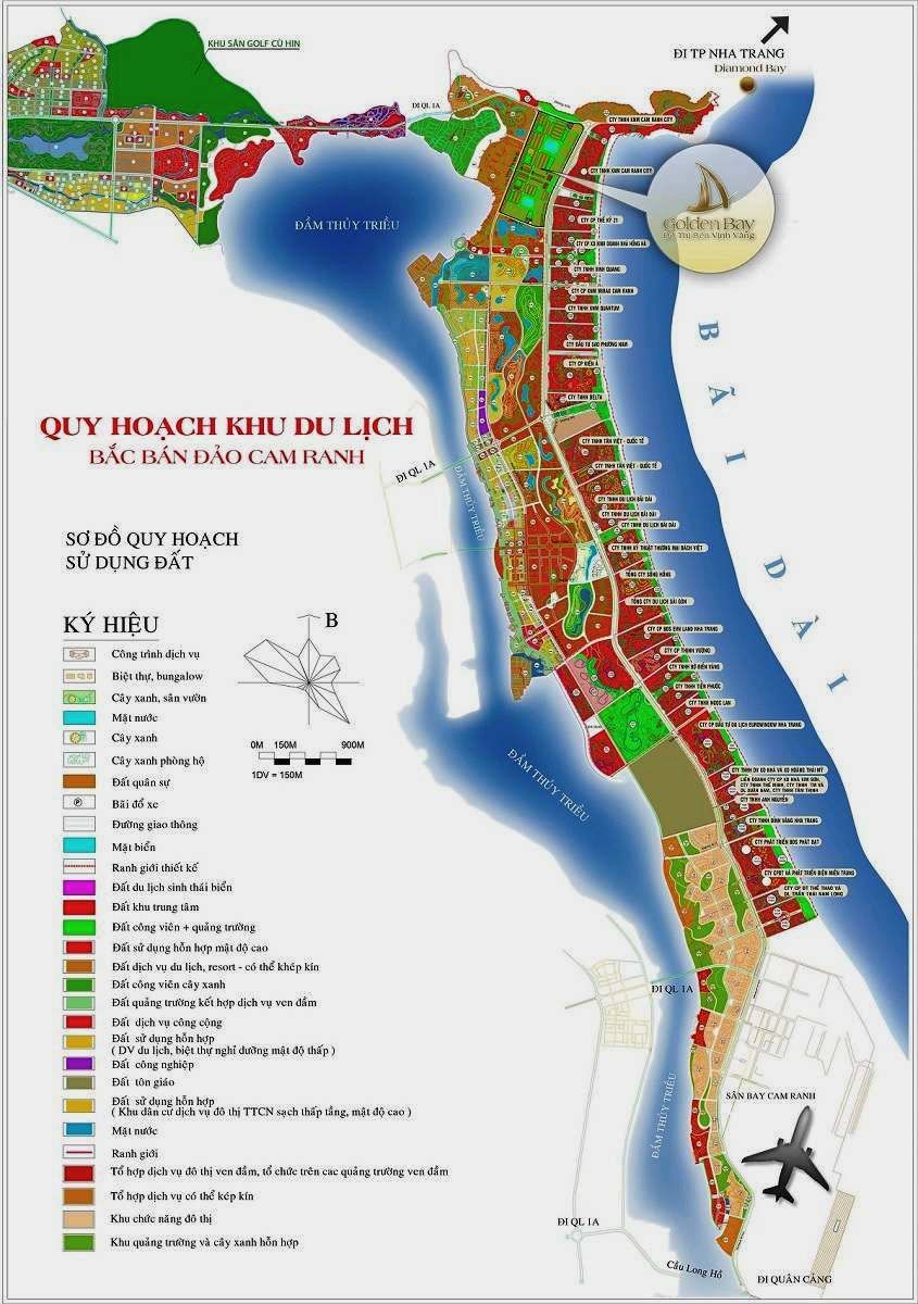Bản đồ quy hoạch du lịch Khánh Hòa tại Bắc Bán Đảo Cam Ranh