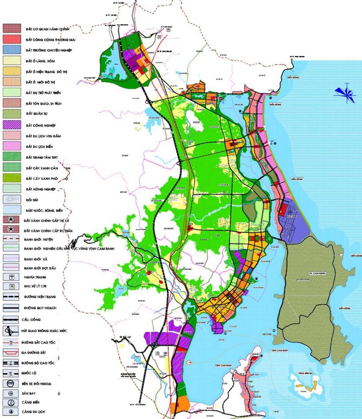 Bản đồ quy hoạch sử dụng đất thành phố Cam Ranh