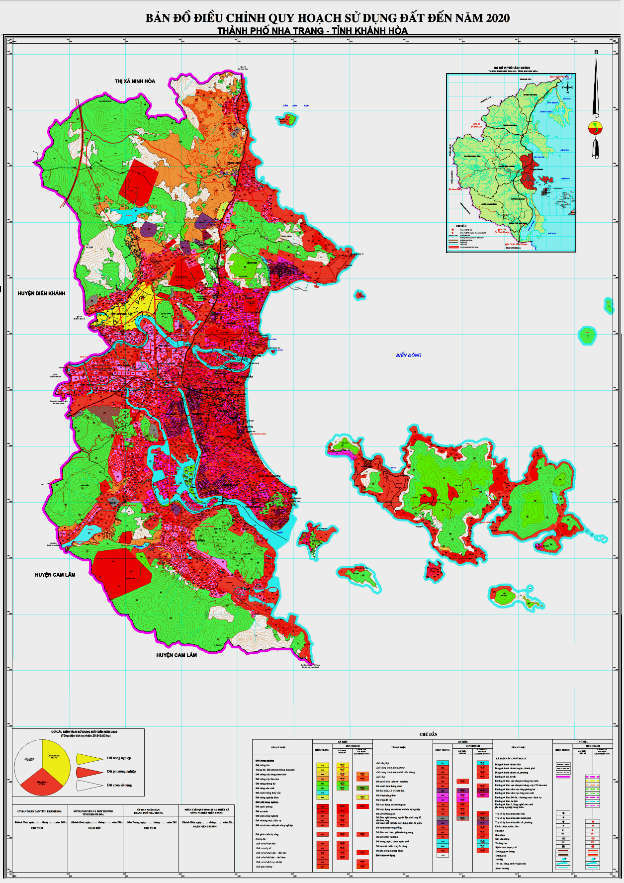 Bản đồ quy hoạch sử dụng đất thành phố Nha Trang tỉnh Khánh Hòa đến năm 2020