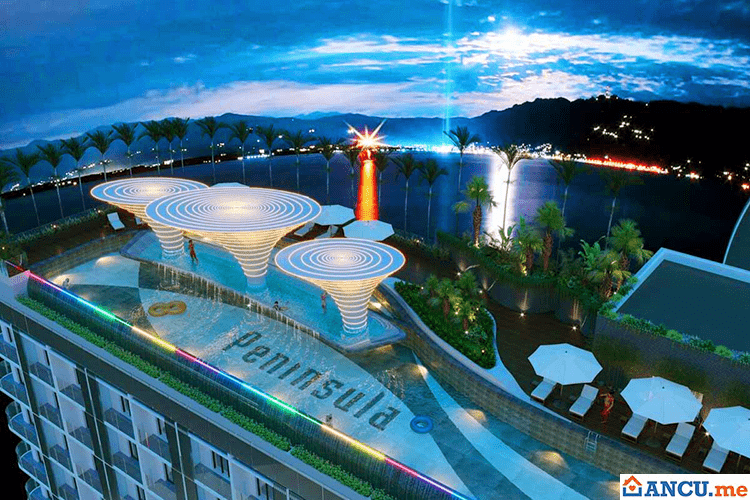 Bể bơi tầng thượng dự án Peninsula Nha Trang
