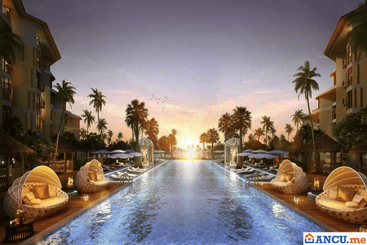Bể bơi vô cực dự án Aria Danang Hotel & Resort