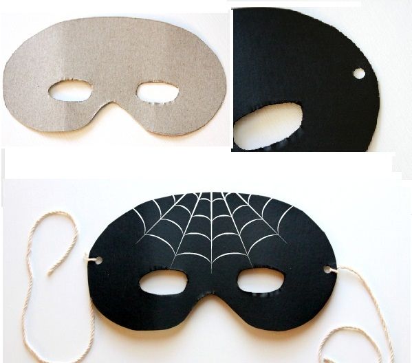 Cách làm mạng nhện trang trí halloween đơn giản với mặt nạ