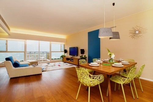 Mẫu nội thất phòng khách mở theo kiểu Hàn Quốc tối ưu không gian sử dụng