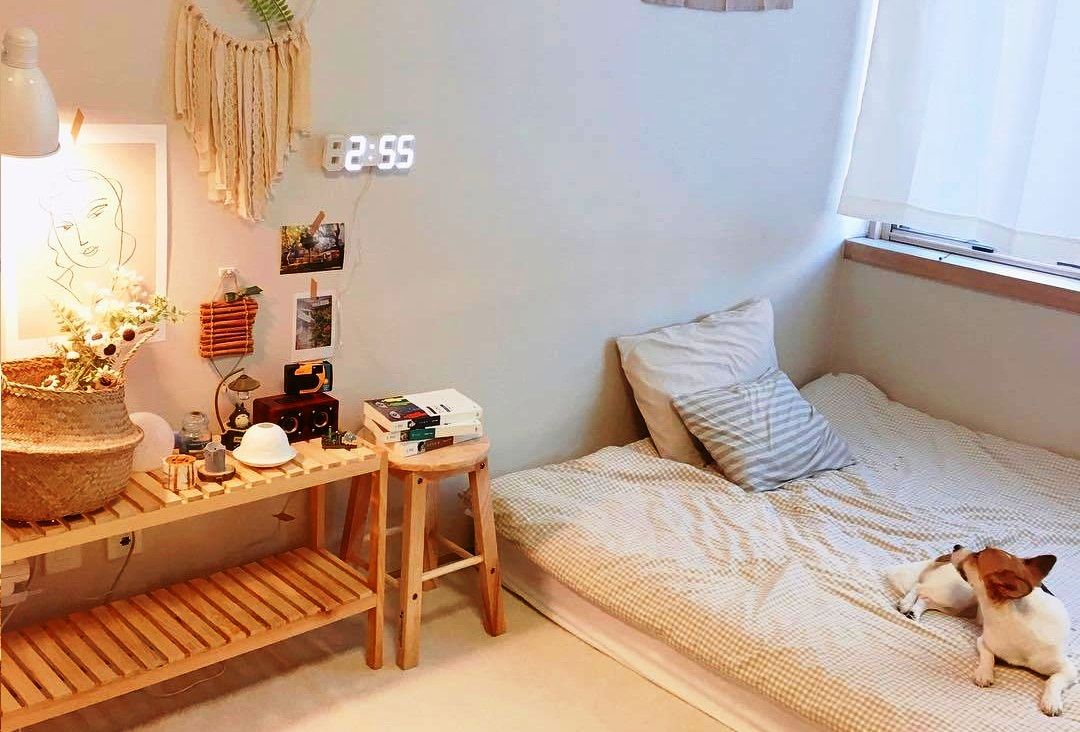 Mẫu phòng ngủ nội thất Hàn Quốc không giường đẹp