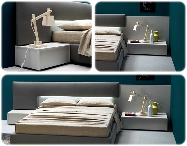 Mẫu thiết kế giường và tủ đầu giường gỗ công nghiệp cực sang