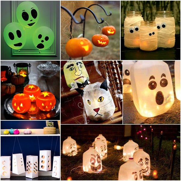 Một số mẫu đèn trang trí Halloween đơn giản từ các vật liệu, phụ kiện dễ tìm