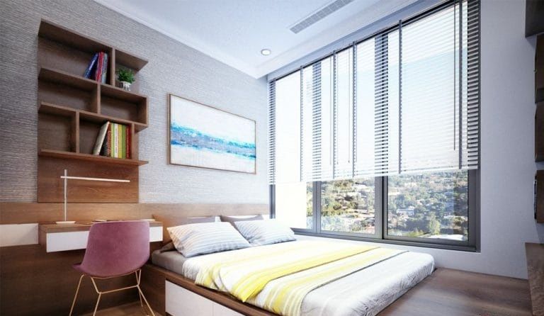 Nội thất phòng ngủ kiểu Hàn Quốc kết hợp sàn cao