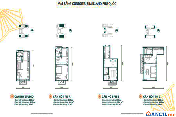 Thiết kế căn hộ condotel dự án Sim Island