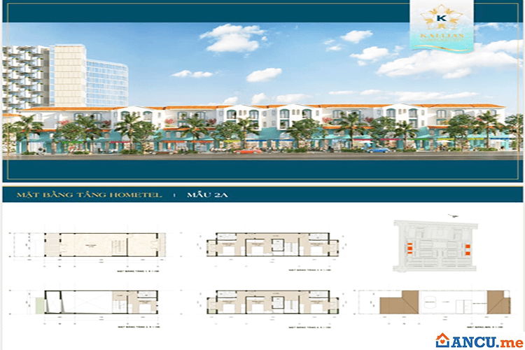 Thiết kế hometel mẫu 2A dự án Kallias Complex City
