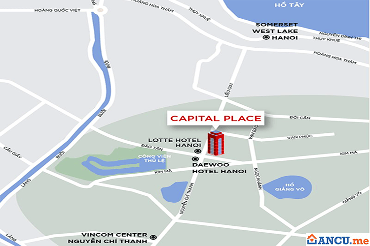 Vị trí dự án cao ốc văn phòng Capital Place