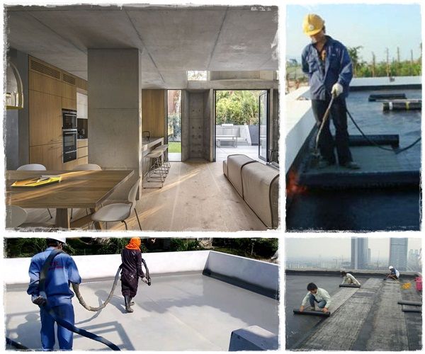 Các giải pháp xử lý chống thấm mái sàn trần nhà bề tông hiệu quả