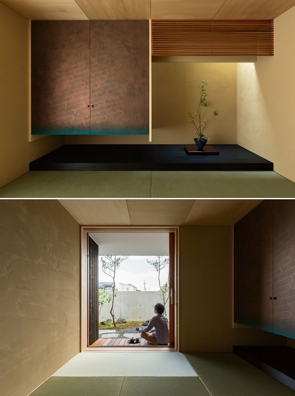 Căn phòng kiểu Nhật ở phía sau nhà là nơi thư giãn vô cùng riêng tư